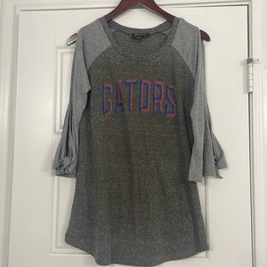 Florida Gators 3/4 Sleeve Cold Shoulder Shirt Size Small